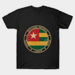 Vintage Togolese Republic Togo Africa African Flag T-Shirt